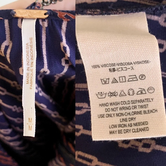 Free People Scarlet Chain Slinky Mini Dress Sz Medium - Picture 6 of 7